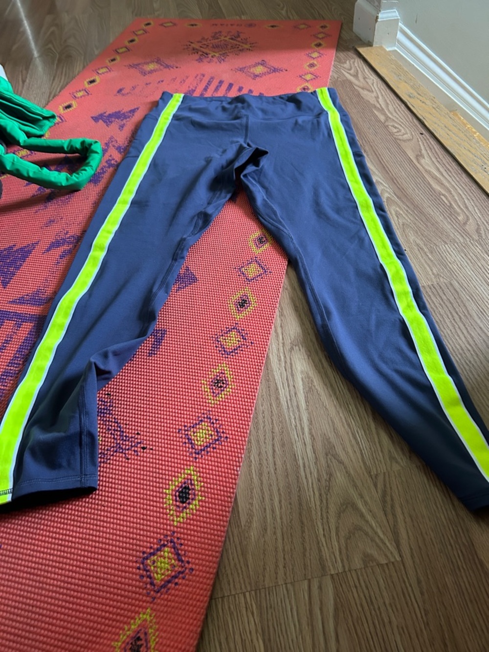 Under Armour Black Leggings with Yellow Logo